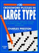 Book cover for Crossword Puzzles in Large Type Book 20