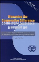 Book cover for Managing the Cooperative Difference