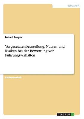 Book cover for Vorgesetztenbeurteilung. Nutzen und Risiken bei der Bewertung von Führungsverhalten