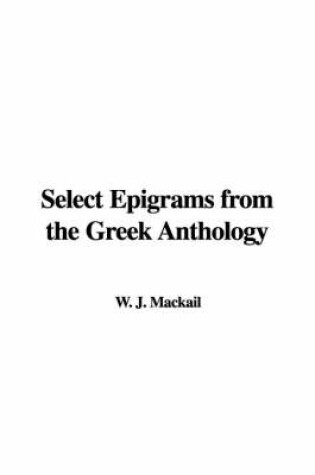 Cover of Select Epigrams from the Greek Anthology