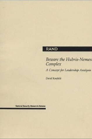 Cover of Beware the Hubris-Nemesis Complex