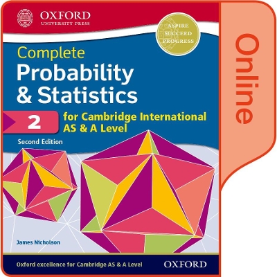 Book cover for Probability & Statistics 2 for Cambridge International AS & A Level