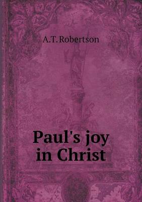 Book cover for Paul's joy in Christ