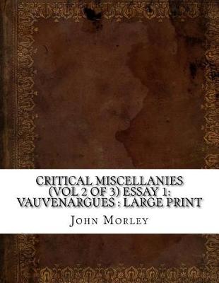 Book cover for Critical Miscellanies (Vol 2 of 3) Essay 1