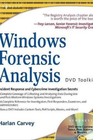 Cover of Windows Forensic Analysis DVD Toolkit