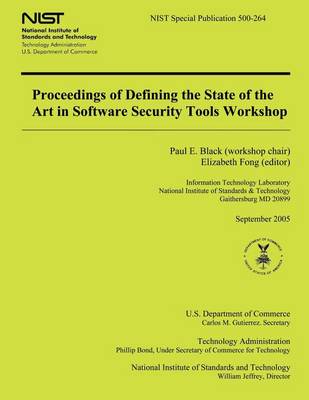 Book cover for Proceedings of Defining the State of the Art in Software Security Tools Workshop