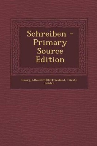 Cover of Schreiben - Primary Source Edition