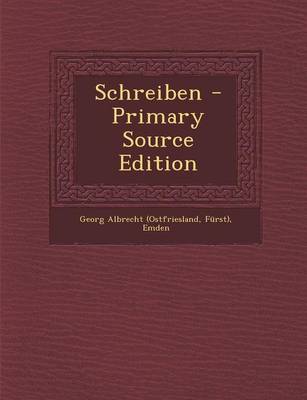 Book cover for Schreiben - Primary Source Edition