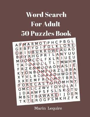 Book cover for Word Search For Adult 50 Puzzles Book Large Print