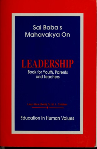 Cover of Sai Baba's Mahavakya on Leadership