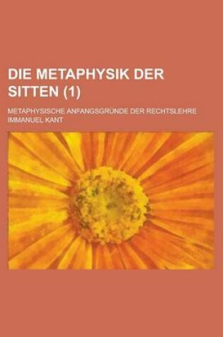 Cover of Die Metaphysik Der Sitten (1)