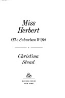 Book cover for Miss Herbert (the Suburban Wife)