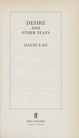 Book cover for Desire and Other Plays