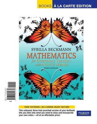 Book cover for Mathematics for Elementary Teachers, Books a la Carte Edition