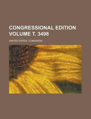 Book cover for Congressional Edition Volume . 3498