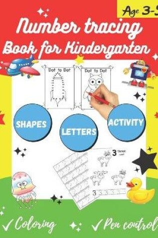 Cover of Number tracing Book For Kindergarten