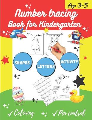 Book cover for Number tracing Book For Kindergarten