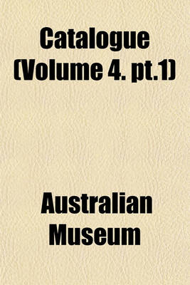 Book cover for Catalogue (Volume 4. PT.1)