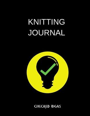 Book cover for knitting journal checked ideas