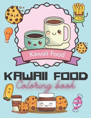 Book cover for kawaii food coloring book