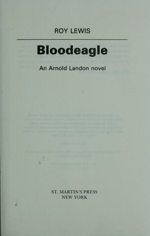 Book cover for Bloodeagle