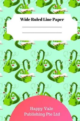 Book cover for Cute Dragon Foot Theme Wide Ruled Line Paper