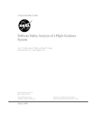 Book cover for Software Safety Analysis of a Flight Guidance System