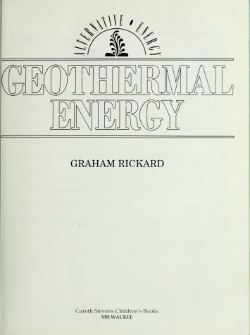 Book cover for Geothermal Energy