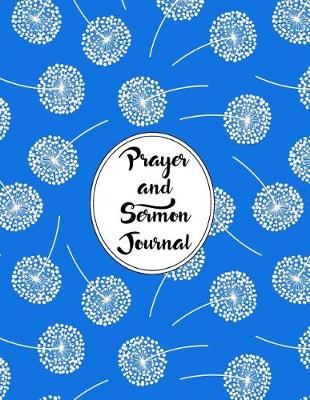 Cover of Prayer and Sermon Journal Notebook Dandelions Pattern 3