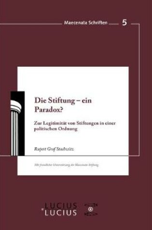 Cover of Die Stiftung - Ein Paradox?