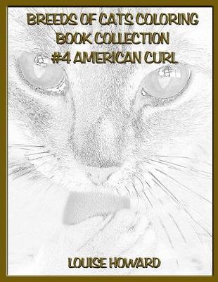 Book cover for Breeds of Cats Coloring Book Collection #4 American Curl