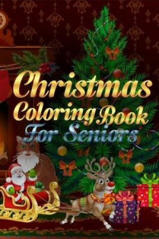 Cover of christmas coloring book for seniors