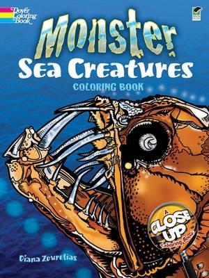 Book cover for Monster Sea Creatures Coloring Book