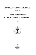 Cover of Monumentum Georg Morgenstierne, 1892-1978, Tome II