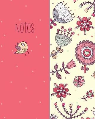 Book cover for Notes, Bird and Flower, Notebook, Jotter, Note Pad, Journal