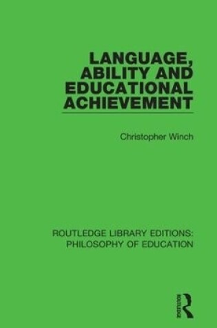 Cover of Language, Ability and Educational Achievement