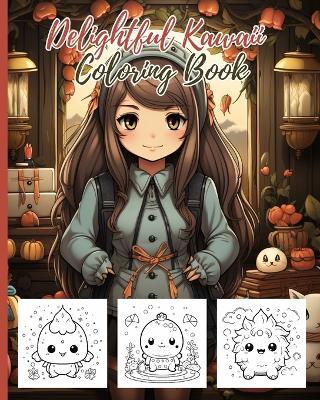 Book cover for Delightful Kawaii Coloring Book