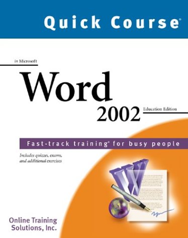 Book cover for Quick Course in Microsoft Word 2002