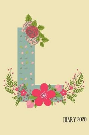 Cover of Perfect personalized initial diary Rustic Floral Initial Letter L Alphabet Lover Journal Gift For Class Notes or Inspirational Thoughts.