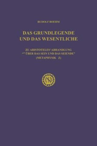 Cover of Das Grundlegende Und Das Wesentliche