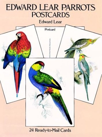 Book cover for Edward Lear Parrots Postcards