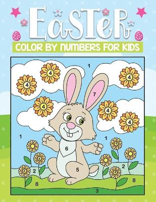 Book cover for Easter color by numbers for kids