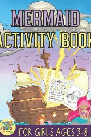 Cover of mermaid activity book for girls ages 3-8