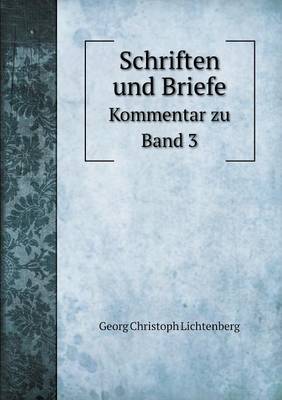 Book cover for Schriften und Briefe Kommentar zu Band 3