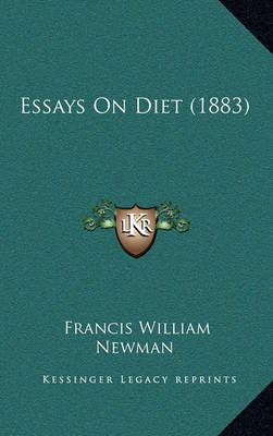 Book cover for Essays on Diet (1883)