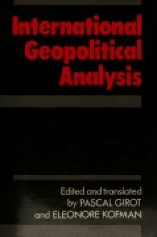 Cover of International Geopolitical Analysis