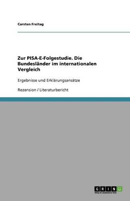 Book cover for Zur PISA-E-Folgestudie. Die Bundesländer im internationalen Vergleich