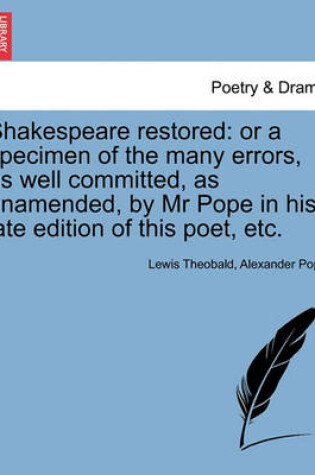 Cover of Shakespeare Restored