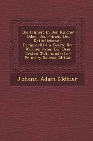 Cover of Die Einheit in Der Kirche