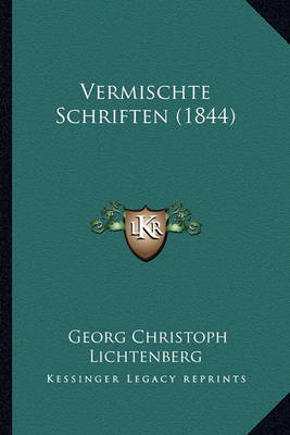 Book cover for Vermischte Schriften (1844)